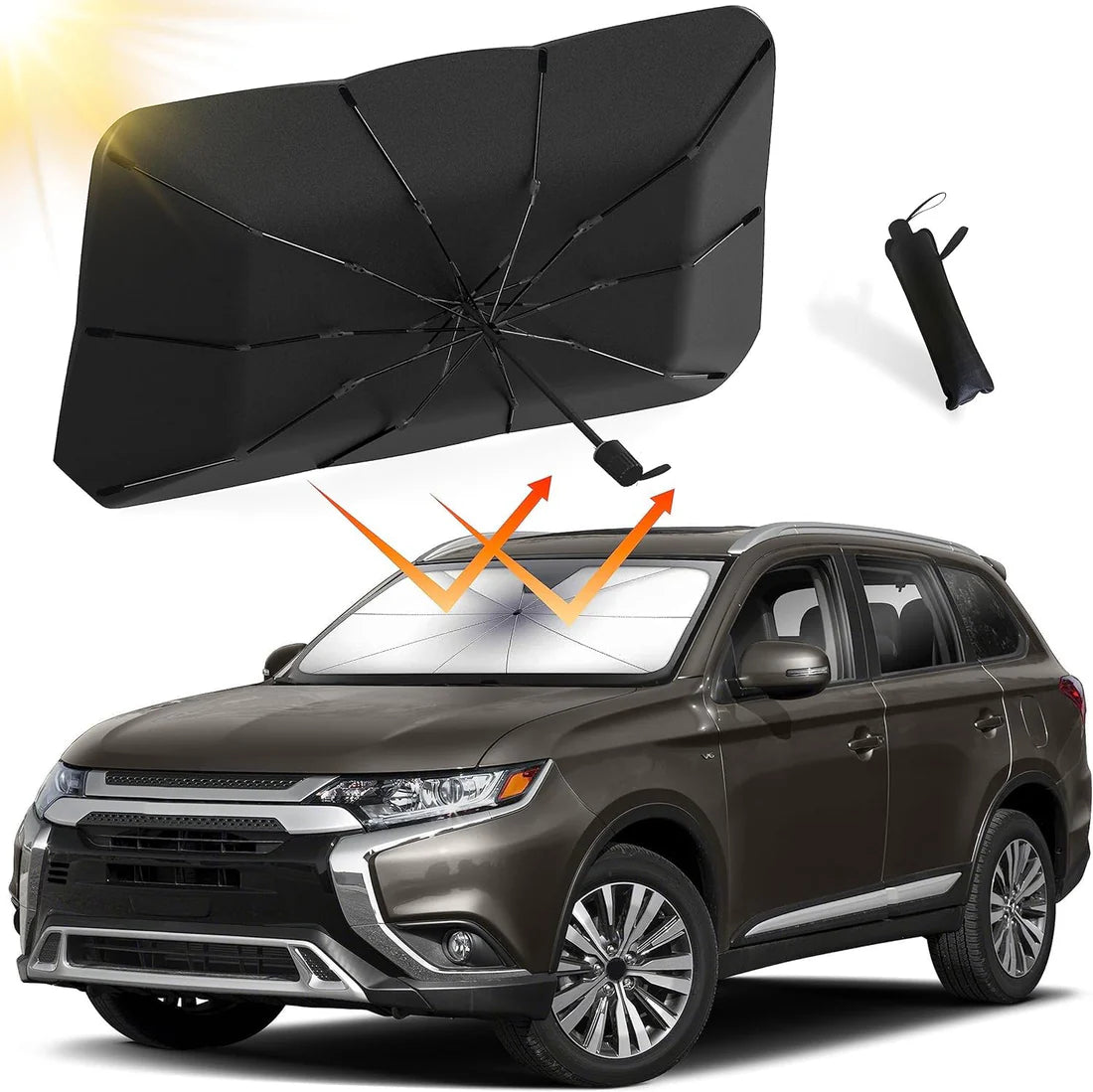Foldable Car Windshield Sun Shade Umbrella